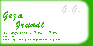 geza grundl business card